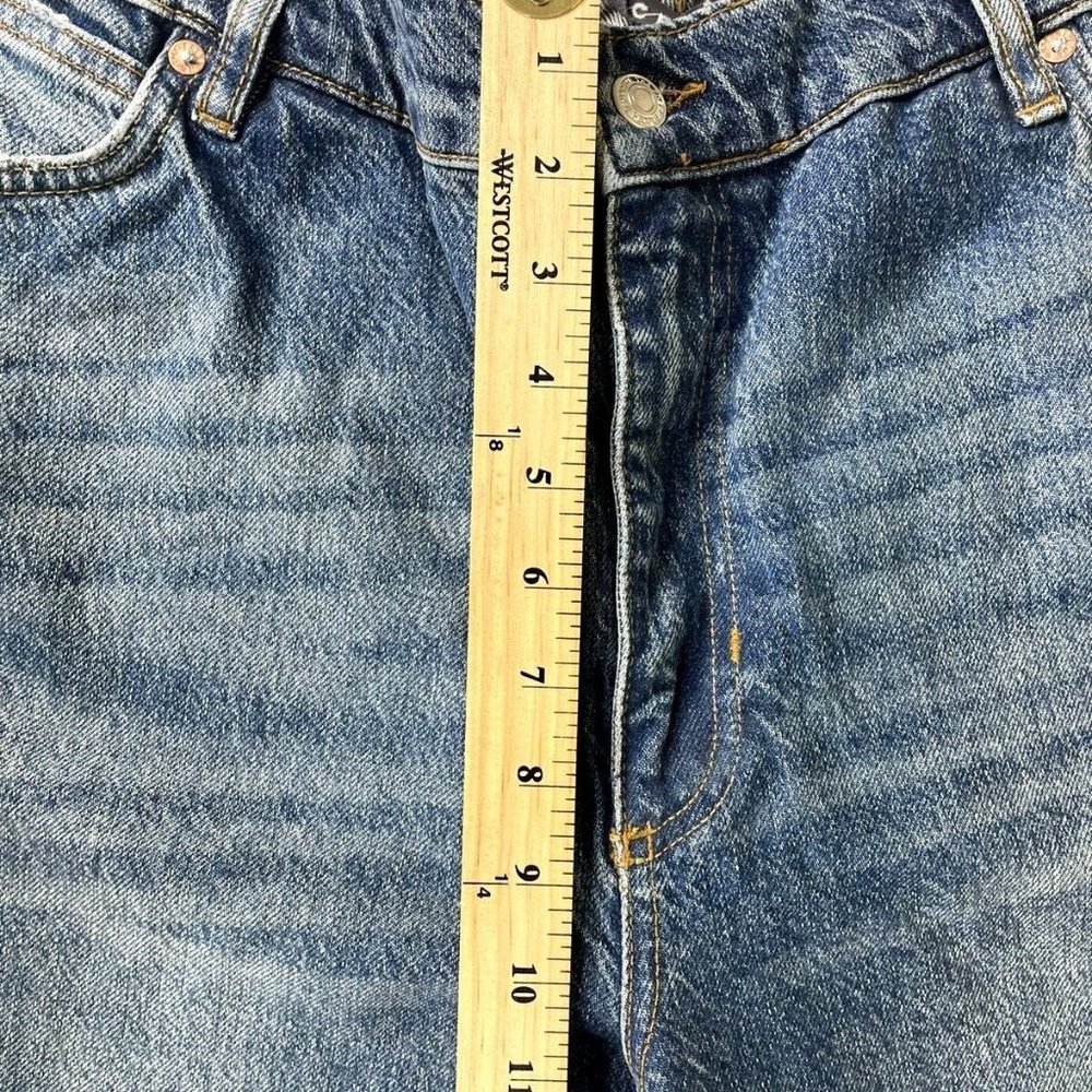 Free People curvy fever pitch boyfriend Jeans Size 33 Denim Blue - Picture 8 of 10